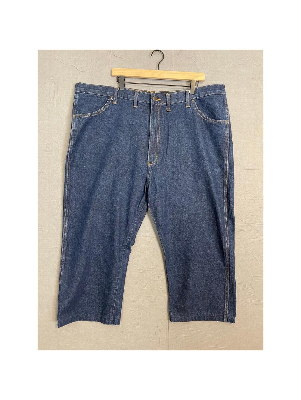 Rustler By Wrangler Straight Leg Dark Jeans Sz46 legs LEGS ARE ALTERED&SHORTENED